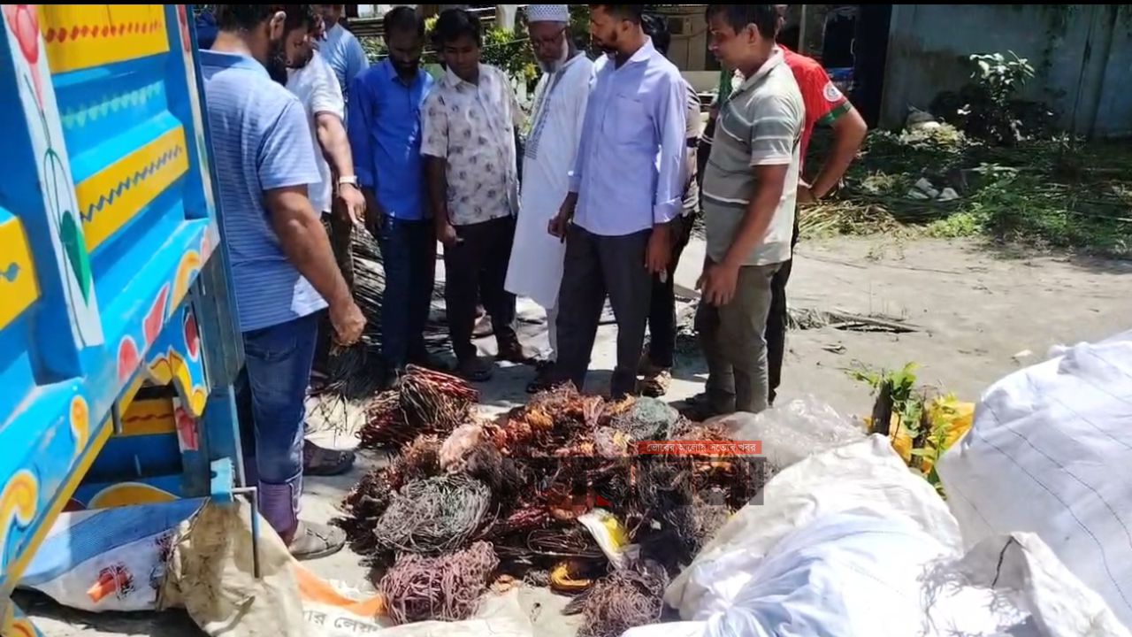 চাঁদপুরের মতলবে ট্রান্সফরমার চুরির মালামাল উদ্ধার